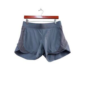 Hylete Womens Medium Gray Athletic Running Shorts Mesh Pockets
